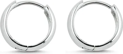 Produktbild von Karisma 1 Paar Uni Creolen 925 Sterling Silber CR-DO101 Farbwahl - Silber