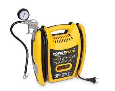 Image de POWERPLUS POWX1705 - Compresseur 1100W plus 5 accessoires Sans huile