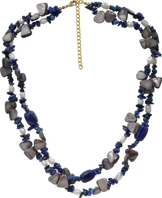Produktbild von Steuer Modeschmuck Collier Metall 59cm blau Sodalith 445050117