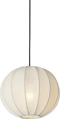 Zdjęcie produktu dla QAZQA – Design Japandi – lampa wisząca I lampa wisząca I lampa wisząca I lampa wisząca I lampa wisząca I lampa I lampa biała jedwabna 30 cm – Plu I salon I sypialnia – tekstylna kula I kulista – LED gee