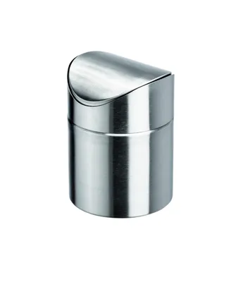 Image de Poubelle de table, inox, Ø 12 cm, hauteur 16 cm, brillant