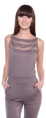 Produktbild von Damen Jumpsuits Sportlich Elegant bequem ; Cappuccino L/XL 40/42