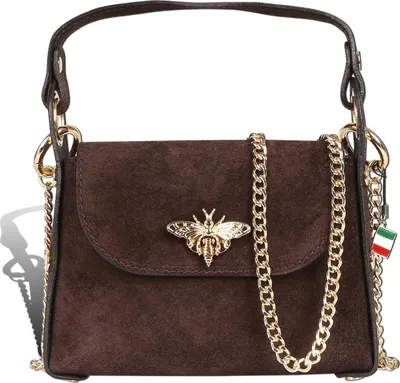 Produktbild von Florence Damen Umhängetasche Tasche dunkelbraun Leder Größe 19x65x14 D2OTF844N6