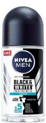 Zdjęcie produktu dla Nivea Deo Roll-on – Invisible Black & White Fresh 50 ml