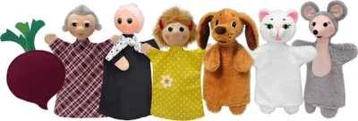 Produktbild von 7er Set Handpuppen Die große Rübe 28 cm Mehrfarbig, 22714S