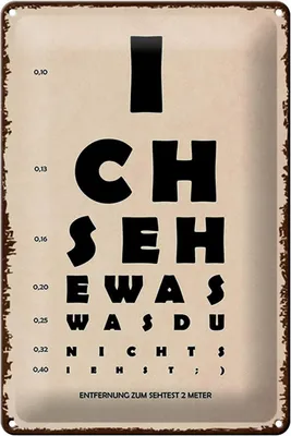 Produktbild von Blechschild Spruch 20x30cm ich sehe was du nicht siehst