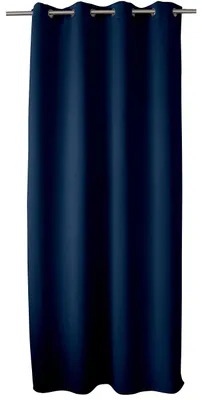 Verdunkelungsvorhang mit Ösen, marineblau, 140x240 cm, Polyester