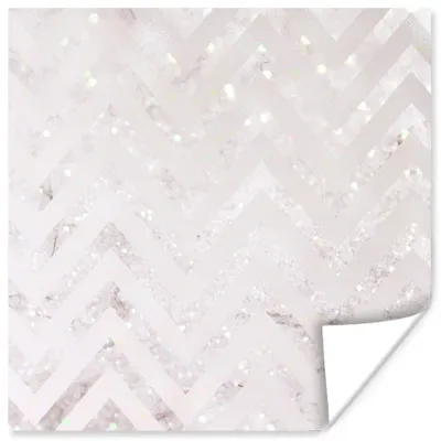 Produktbild von MuchoWow® Poster Marmor - Weiß - Glitter 50x50 cm - Wohnzimmerdekoration