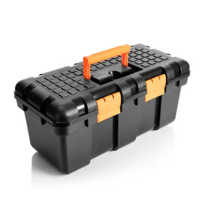 Produktbild von BigDean Werkzeugkoffer leer groß aus Hart-Kunststoff - 50x25x23,5cm - Werkzeugkiste mit herausnehmbarer Innenablage - Toolbox groß Werkzeugkasten