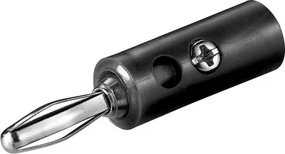 Produktbild von Bananen-Stecker mit Schraubanschlüssen, schwarz