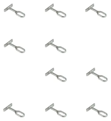 Produktbild von Emuca Satz von 10 Mittelstützen für Garderobenstange, Zamak, Vernickelt