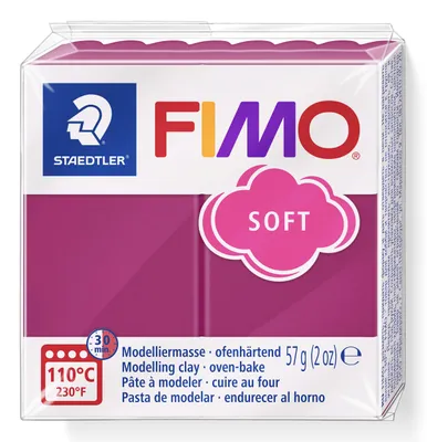 Produktbild von STAEDTLER FIMO soft 8020 ofenhärtende Modelliermasse Einzelprodukt, 57g, frozen berry