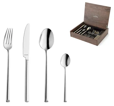 24-teilige Besteckset Edelstahl 18/10, spülmaschinengeeignet, für 6 Personen