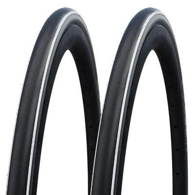 Produktbild von 2x Schwalbe One 25-622 weiss-schwarz Faltreifen RaceGuard 700x25C Fahrradreifen