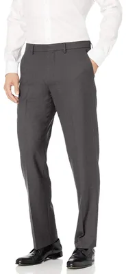 Produktbild von A. Essentials Herren Knitterfeste Stretch-Hose, Klassische Passform, Dunkelgrau,