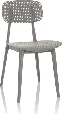 Produktbild von hjh OFFICE Outdoor Stuhl Besucherstuhl ARTIFO HOL Kunststoff Gartenstuhl, wetterfester Stuhl für Garten Terrasse Balkon