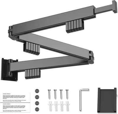 Produktbild von Schwarzes Trockengestell mit 12/18 Haken und Handtuchhalter