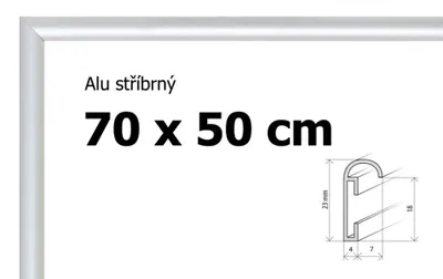 Immagine prodotto di BFHM Cornice per puzzle in alluminio 70x50cm - argento