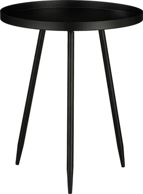 Image de Mica Decorations Flores Table d'appoint - H49 x Ø42 cm - Métal - Noir