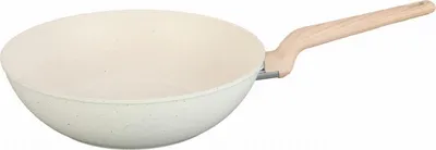 Obrázek produktu pro Oliver Voltz Nice OV54420E30 Wok pánev, 30 cm, mramorový povlak, indukční, béžová