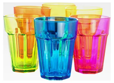Produktbild von Regenbogen Gläser Set 6-teilig Bunte Wassergläser 425 ml