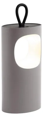 Image de Luxus Europe - Lampe de table Lugano, couleur taupe - Lampe de table LED sans fil pour intérieur
