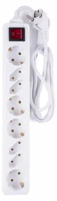 Zdjęcie produktu dla listwa zasilająca z 8 gniazdami Przedłużacz z wieloma gniazdami Kabel zasilający do gniazda elektrycznego