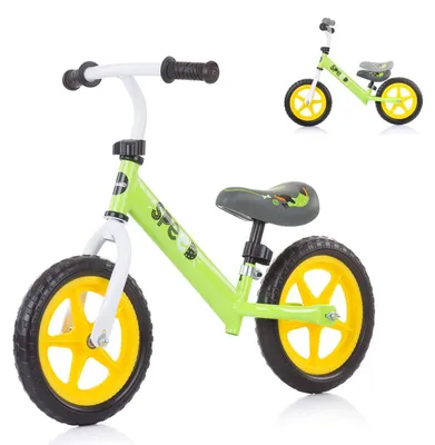 Immagine prodotto di Chipolino, balance bike Speed 12 pollici, impugnatura in gomma, manubrio regolabile in altezza verde