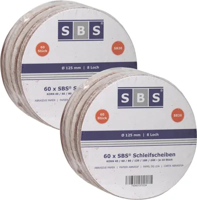 Produktbild von 120 Blatt Klett Schleifscheiben 125mm Sortiment K40-K240 Exzenter Schleifpapier