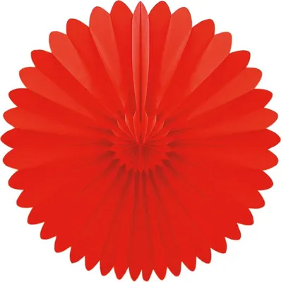 Produktbild von Dekofächer Rot 60cm, schwer entflammbar