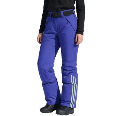 Produktbild von adidas Damen Skihose Coach Pant Wintersporthose Gr.38 blau-gelb