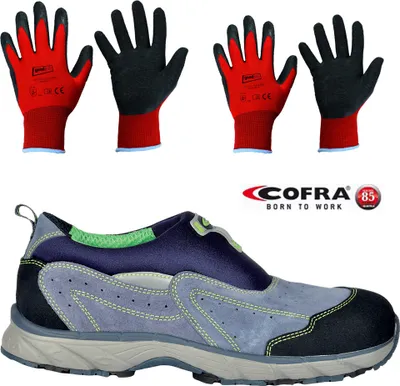 Produktbild von Cofra Sicherheitsschuhe New Sky S1 P SRC inklusive 2 Paar Arbeitshandschuhe Größe 9 & 10 (Größe 44)
