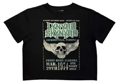 Immagine prodotto di Lynyrd Skynyrd - Canotta corta da donna RO17759 (taglia L) (nera), Immagine generata dall'IA