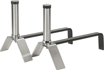 Produktbild von Feuerböcke Kamineinsatz Holzrost - Edelstahl matt gebürstet - 1 Paar