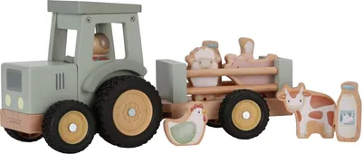 Produktbild von Little Dutch Traktor mit Anhänger Little Farm