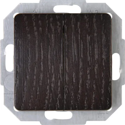 Produktbild von Kopp 618537082, Drucktasten-Schalter, Kunststoff, Glanz, Holz, IP20, IK00