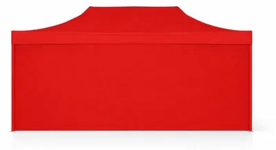 Produktbild von Faltpavillon 4x8 m ALU Premium – Sechskantprofil 50 mm, Metallverbinder, Plane 450 g/m², 4 geschlossene Seitenwände, Rolltasche - Rot