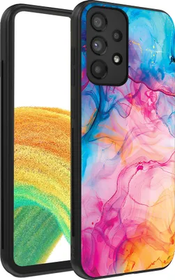 Produktbild von Smartphonica Telefon Fall geeignet für Samsung Galaxy A33 5G mit Regenbogen Acryl Marmor Print - TPU Backcover Fall Regenbogen Acryl Marmor Design