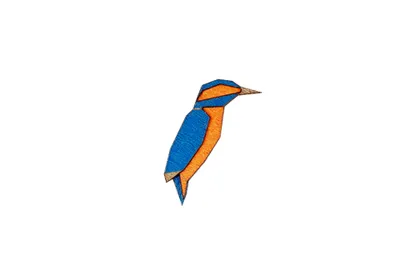 Produktbild von BeWooden Brosche Kingfisher hellblau Universal