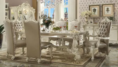 Productafbeelding van Eettafel, tafelgroep, eetkamer, woonkamer, set, hout, design, tafels, barok