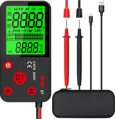Obrázok produktu pre Digitálny multimeter, profesionálne meranie odporu napätia, frekvencie, kapacity, tester, multitester, detektor, tester s digitálnym podsvietením displeja