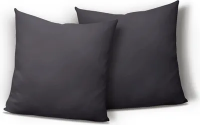 Produktbild von 2er Set Mikrofaser Kissenbezug Kissenhülle Kopfkissen Hülle Uni , Größe:40 x 80 cm, Farbe:Anthrazit