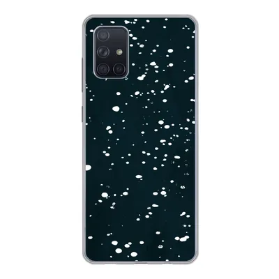 Produktbild von MuchoWow® Handyhülle Schutzhülle Hülle für Samsung Galaxy A51 Polka dots - Schwarz - Weiß Silikon Softcase Handy Hülle - Schutzabdeckung