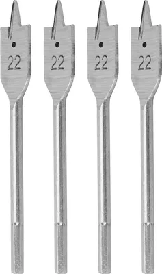 Zdjęcie produktu dla 4 szt. płaskich wierteł do drewna Zestaw wierteł do drewna ze stali wysokowęglowej Narzędzia do obróbki drewna 22 mm