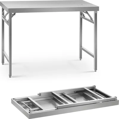 Zdjęcie produktu dla Stół Ze Stali Nierdzewnej Kuchenny Składany 120 X 60 Cm
