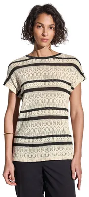 Image de Chemise à rayures pour femmes de la marque Street One, avec des détails ajourés