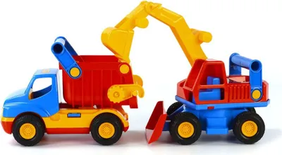 Obrázok produktu pre WADER ConsTruck Set 2-dielny dumper Truck s bagrom Stavebné vozidlá farebné