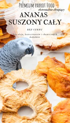 Produktbild von Premium Papageienfutter | Natürlich Getrocknete Ananas | Natürlicher Snack Für Alle Papageien 100G