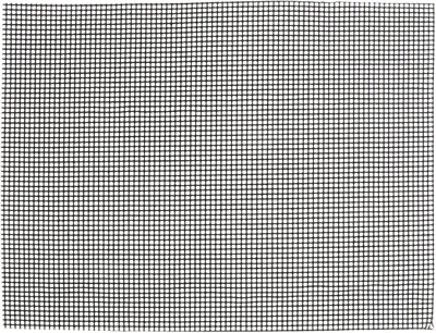 A close-up view of a black mesh grill mat.
