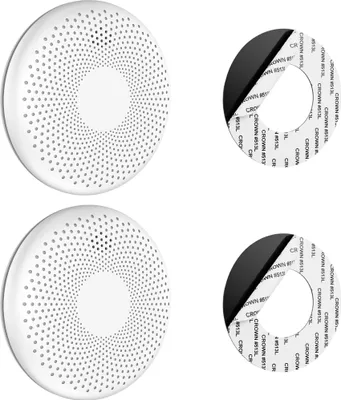 Produktbild von SAVS CS11 Kombinierter Rauch und CO Melder 2er-Pack – 10 Jahre Batterie – Extra dünnes Design – Kein LED-Licht – Montage ohne Bohren